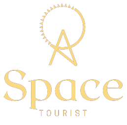 Letter A in astrobia font with Space Tourist written under it